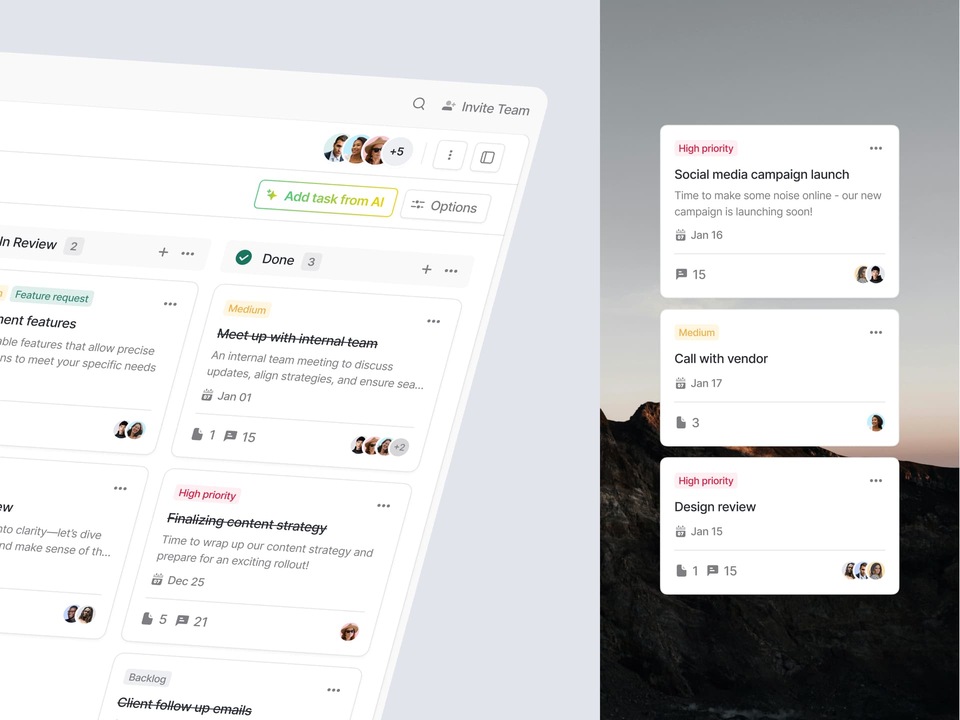 Quick Book team scheduling view
